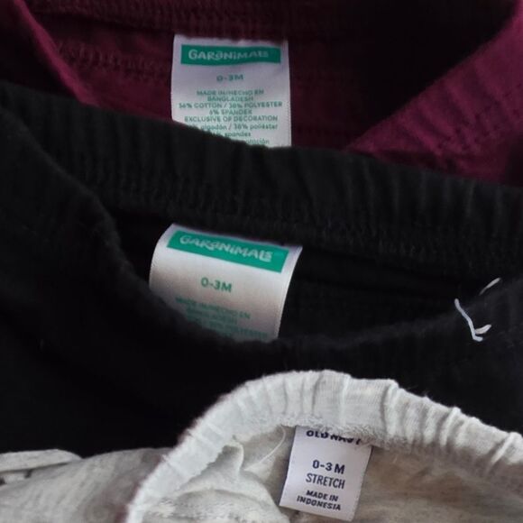 Carter's Baby Girl Ruffle Leggings Old Navy 4pc Set Pink Gray Black Maroon Cute - Picture 4 of 4